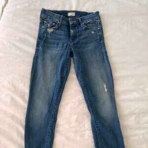 MOTHER The Looker Crop - Graffiti Girl Sz 25